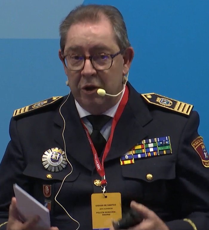 D. OSKAR DE SANTOS TAPIA, Jefe Superior de la Policía Municipal de Madrid. LOCAL SECURITY MADRID Congress, 26 y 27 de febrero de 2025. CIFSE, Centro Integral de Formación de Seguridad y Emergencias del Ayuntamiento de Madrid.
